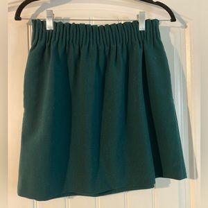 Emerald green J Crew sidewalk skirt.